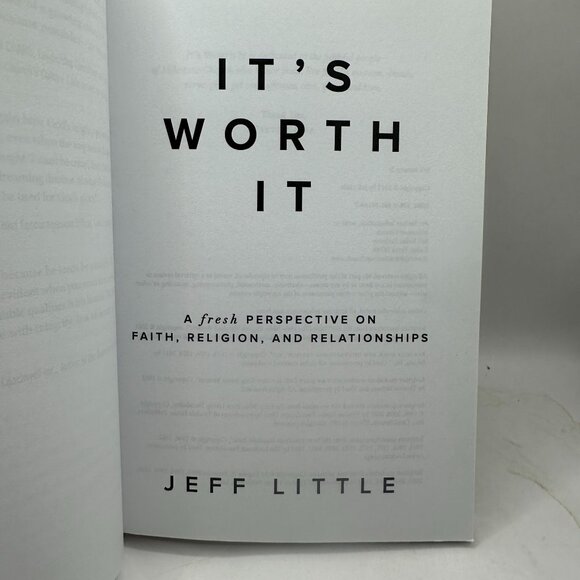 It's Worth It (Paperback) Jeff Little Book - Picture 3 of 5